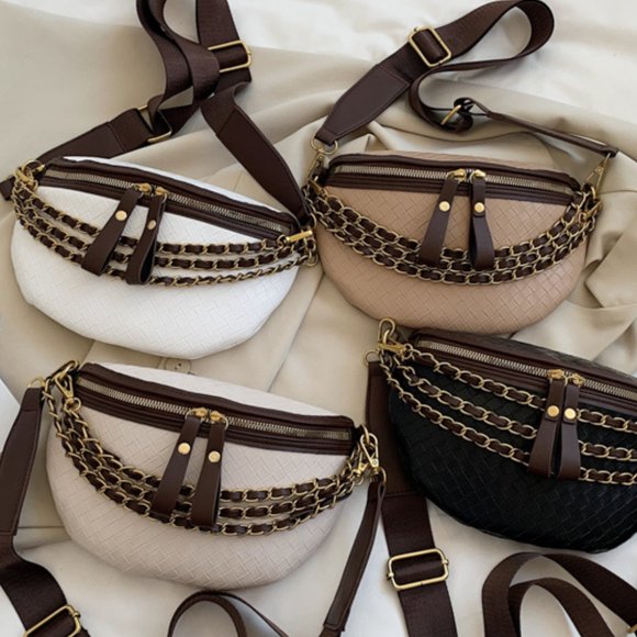 Luxury Leather Small Chain Women\'s Fanny Pack or Cross-body main image 6
